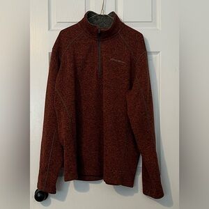Eddie Bauer Chestnut Half-Zip Sweater EUC